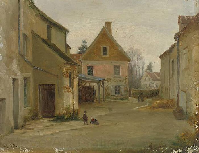 Pierre-edouard Frere Village street Norge oil painting art